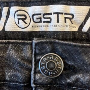G-Star‎ Mens Size 38 Skinny Jeans Distressed Patched Gray Denim